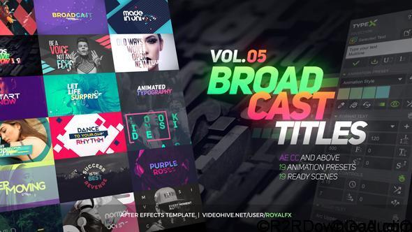 Videohive TypeX – Text Animation Tool | VOL 05 Broadcast Titles Pack 20233979 (With 23 August 17 Update)