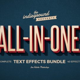 CreativeMarket – Retro Text Effects Complete Bundle 3956949 Free Download